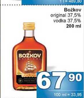 Božkov original 37,5% vodka 37,5% 200 ml 