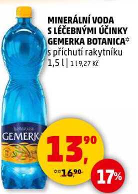GEMERKA BOTANICA s příchutí rakytníku, 1,5 l