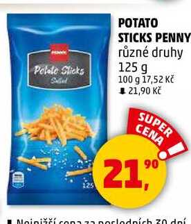 POTATO STICKS PENNY různé druhy, 125 g 
