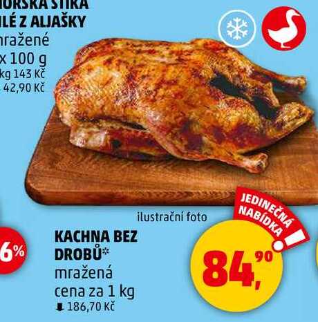 KACHNA BEZ DROBŮ mražená, 1 kg