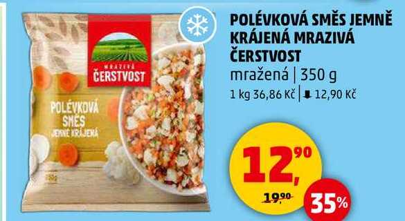 POLÉVKOVÁ SMĚS JEMNĚ KRÁJENÁ MRAZIVÁ ČERSTVOST mražená, 350 g