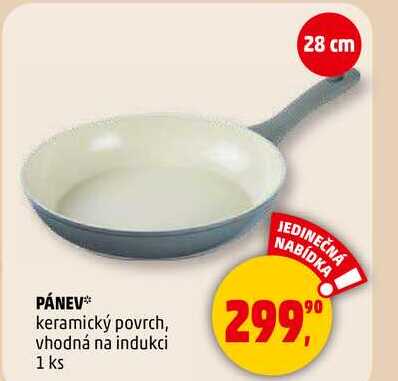 PÁNEV keramický povrch, vhodná na indukci, 1 ks
