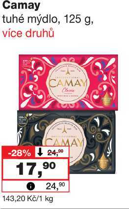 Camay tuhé mýdlo, 125 g