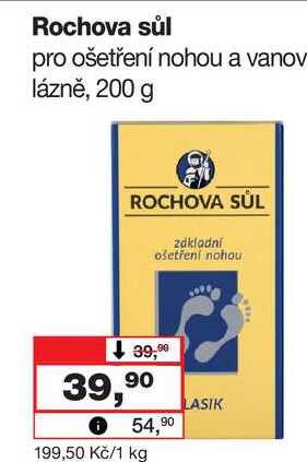 Rochova sůl pro ošetření nohou a vanov lázně, 200 g 