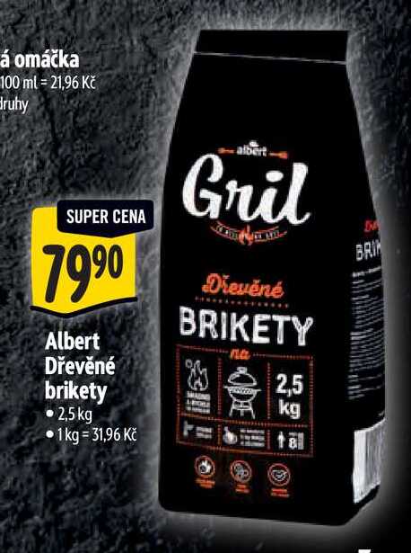  Albert Dřevěné brikety 2,5kg 