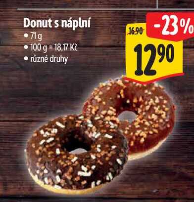 Donut s náplní 71g  