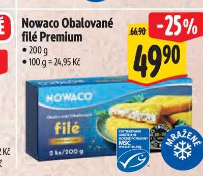 Nowaco Obalované filé Premium 200 g  