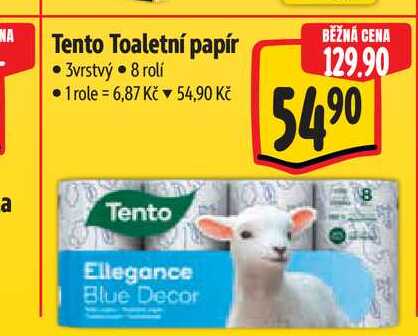  Tento Toaletní papír  3vrstvý 8 rolí 