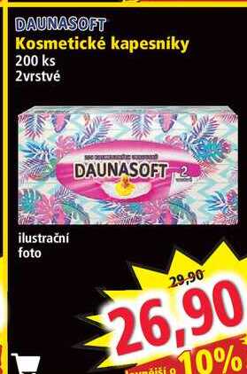 DAUNASOFT Kosmetické kapesníky, 200 ks