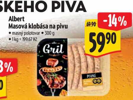   Albert Masová klobása na pivu  300 g