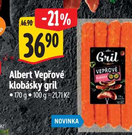  Albert Vepřové klobásky gril 170 g 