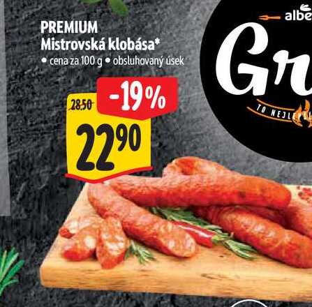 PREMIUM Mistrovská klobása 100 g