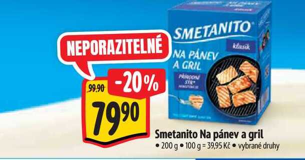   Smetanito Na pánev a gril 200 g  