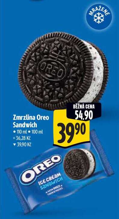 Zmrzlina Oreo Sandwich, 110 ml