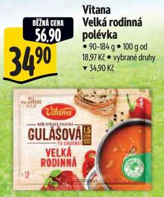 Vitana Velká rodinná polévka, 90-184 g