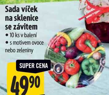 Sada víček na sklenice se závitem, 10 ks