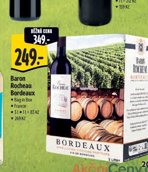   Baron Rocheau Bordeaux 3 l