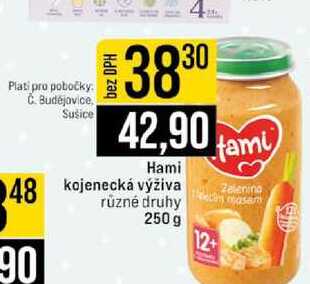 Hami kojenecká výživa různé druhy 250 g 