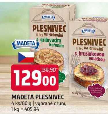 Madeta plesnivec 4 ks 80 g vybrané druhy 