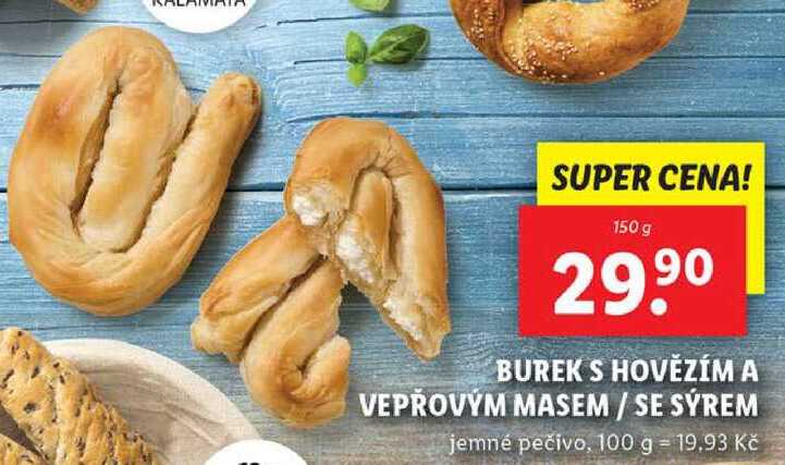 BUREK S HOVĚZÍM A VEPŘOVÝM MASEM/SE SÝREM, 150 g