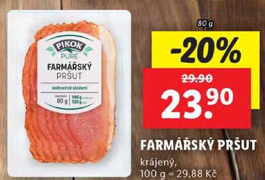 FARMÁŘSKÝ PRŠUT, 80 g