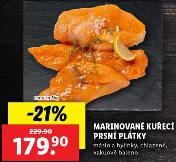 MARINOVANÉ KUŘECÍ PRSNÍ PLÁTKY, cena za 1 kg