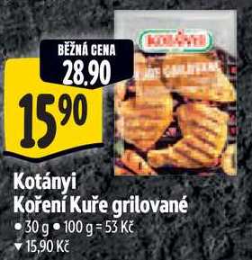 Kotányi Koření Kuře grilované, 30 g 