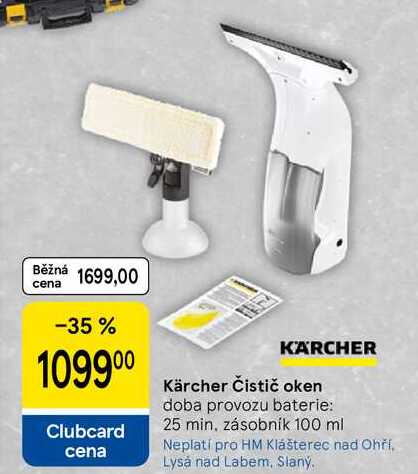 Kärcher Čistič oken doba provozu baterie: 25 min, zásobník 100 ml  