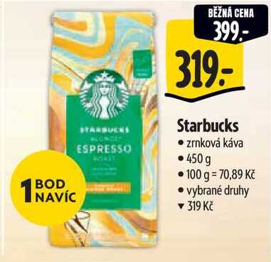 Starbucks zrnková káva, 450 g