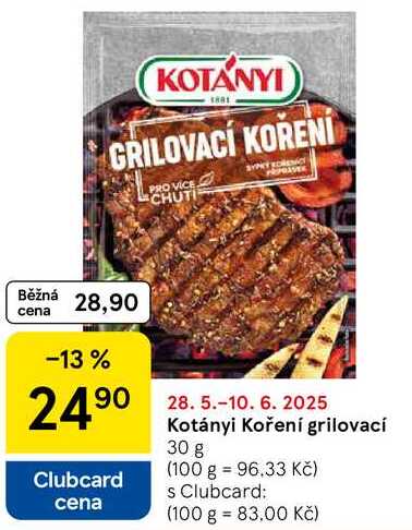 Kotányi Koření grilovací, 30 g 