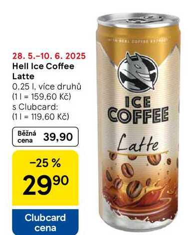 Hell Ice Coffee Latte, 0.25 l, více druhů 