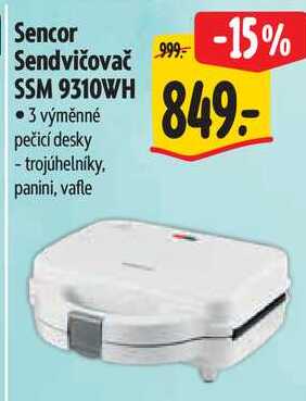 Sencor Sendvičovač SSM 9310WH 