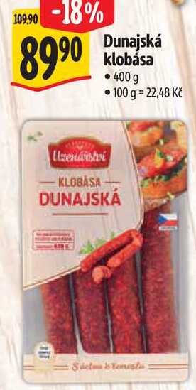Dunajská klobása, 400 g