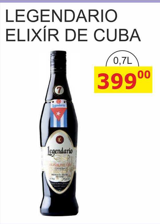 LEGENDARIO ELIXÍR DE CUBA 0,7L 