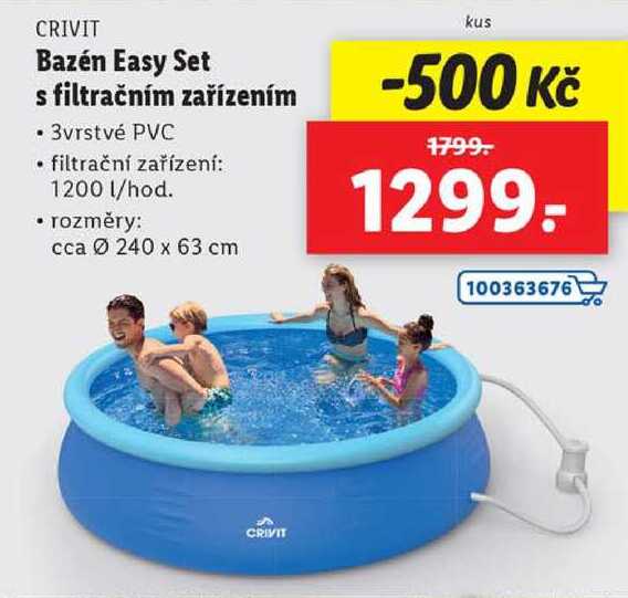 Bazén Easy Set s filtračním zařízením 