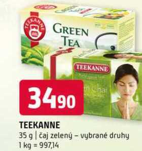 Teekanne 35 g čaj zelený vybrané druhy