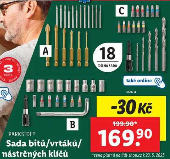 Sada bitů/vrtáků/nástrčných klíčů 