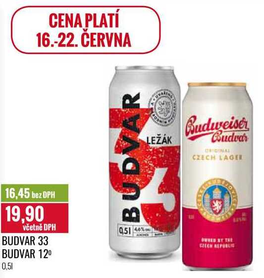 BUDVAR 33 0,5 l 