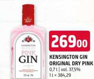 Kensington gin original dry pink 0,7l vol. 37,5% 