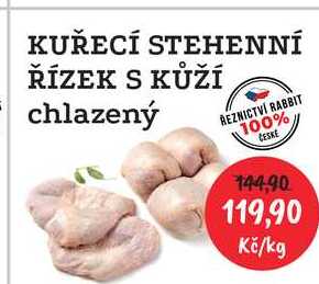 Kuřecí stehenní řízky chlazené 1kg s kůží 