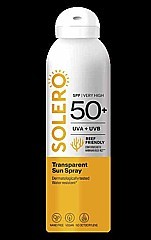SOLERO Transparentní sprej na opalování SPF 50+ 200 ml