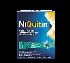 NiQuitin Clear 21 mg/24 h, transdermální náplast 7 ks