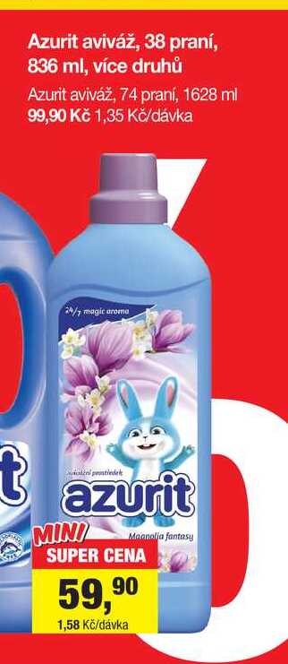 Azurit aviváž, 38 praní, 836 ml, více druhů  