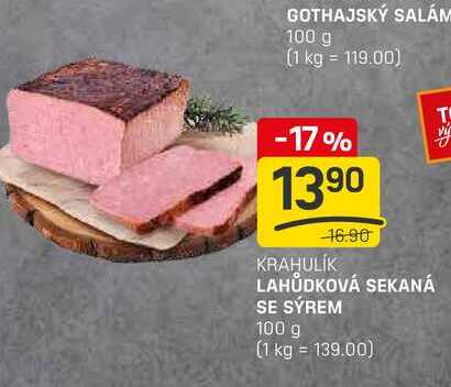 LAHŮDKOVÁ SEKANÁ SE SÝREM 100 g