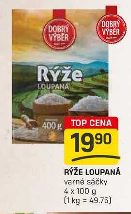 RÝŽE LOUPANÁ varné sáčky 4 x 100 g 