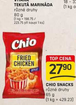 CHIO SNACKS různé druhy 65 g 