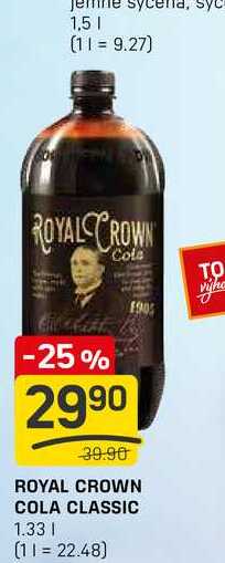 ROYAL CROWN COLA CLASSIC 1,33l