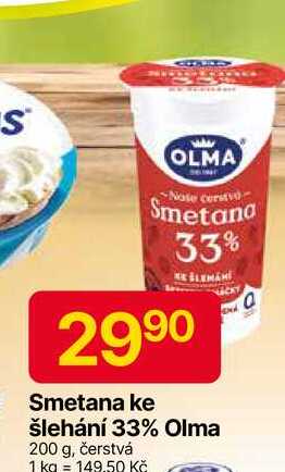 OLMA Smetana ke šlehání 33% 200 g 