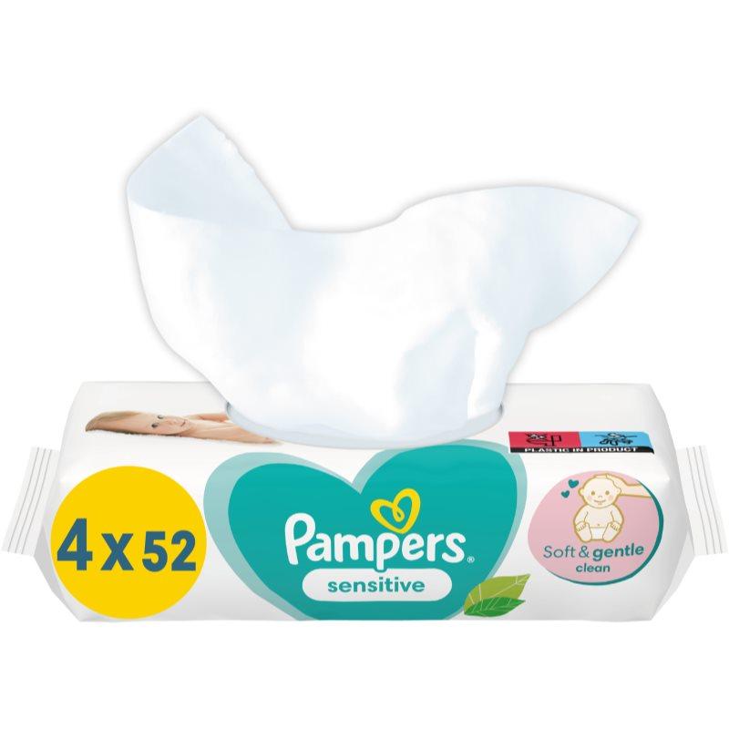 Pampers Sensitive vlhčené čisticí ubrousky pro děti pro citlivou pokožku 4x52 ks