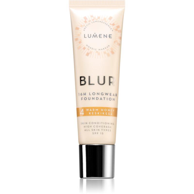 Lumene Blur 16h Longwear dlouhotrvající make-up SPF 15 odstín 4 Warm Honey 30 ml